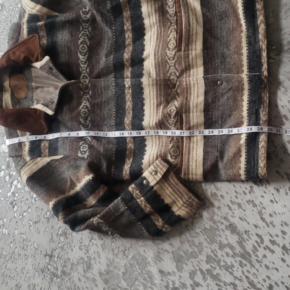 Woolrich Aztec Wool Southwestern Jacket Unisex SzM - Picture 7 of 11